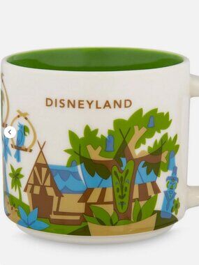 NEW Starbucks Coffee Mug You are Here Disneyland Adventure Land Tiki Hut 14 OZ